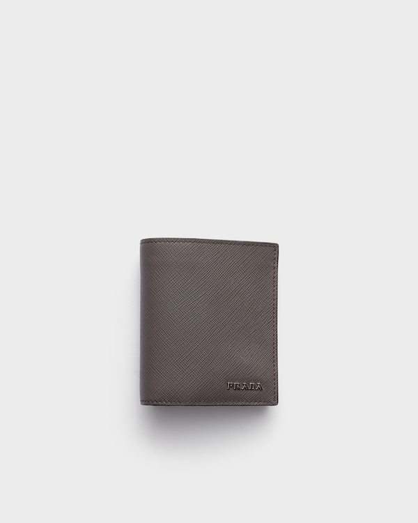 Saffiano leather wallet - Smoke/Aviation Blue Saffiano leather wallet - Smoke/Aviation Blue