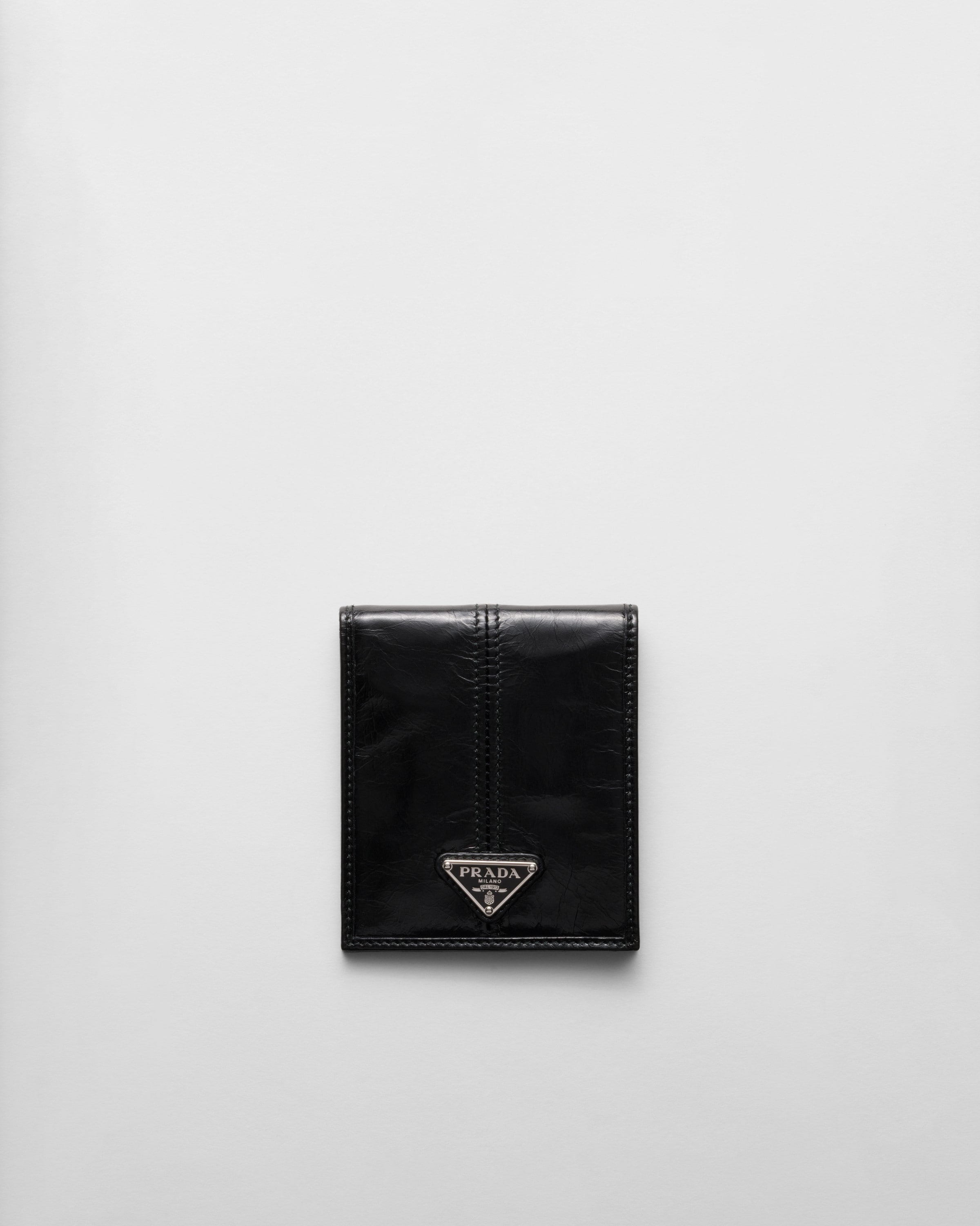 Black Re nylon And Leather Wallet PRADA