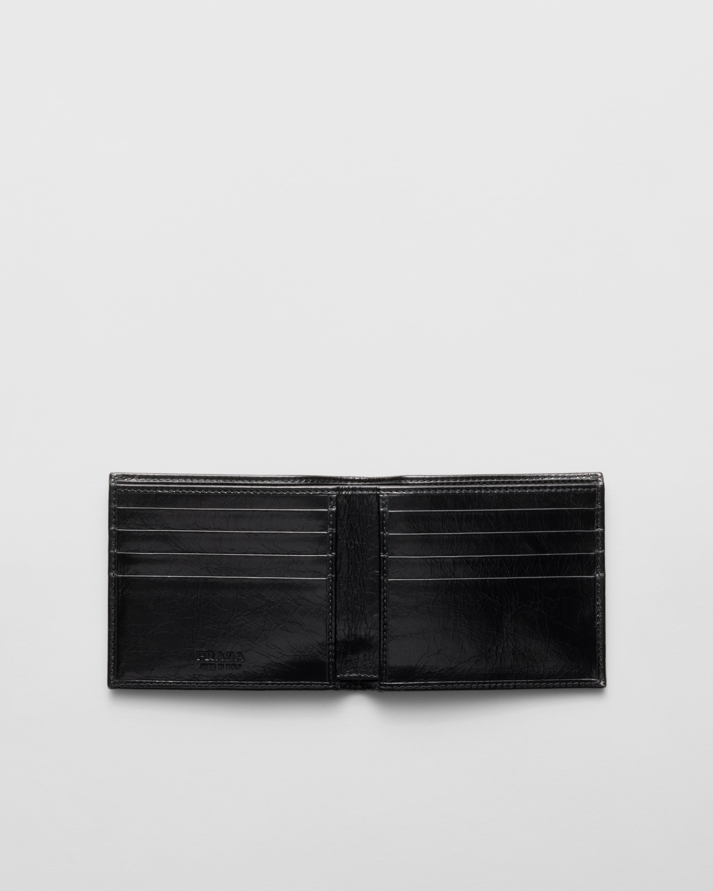 【関税込み・即発】Prada Black Leather Wallet Black Leather Wallet | PRADA