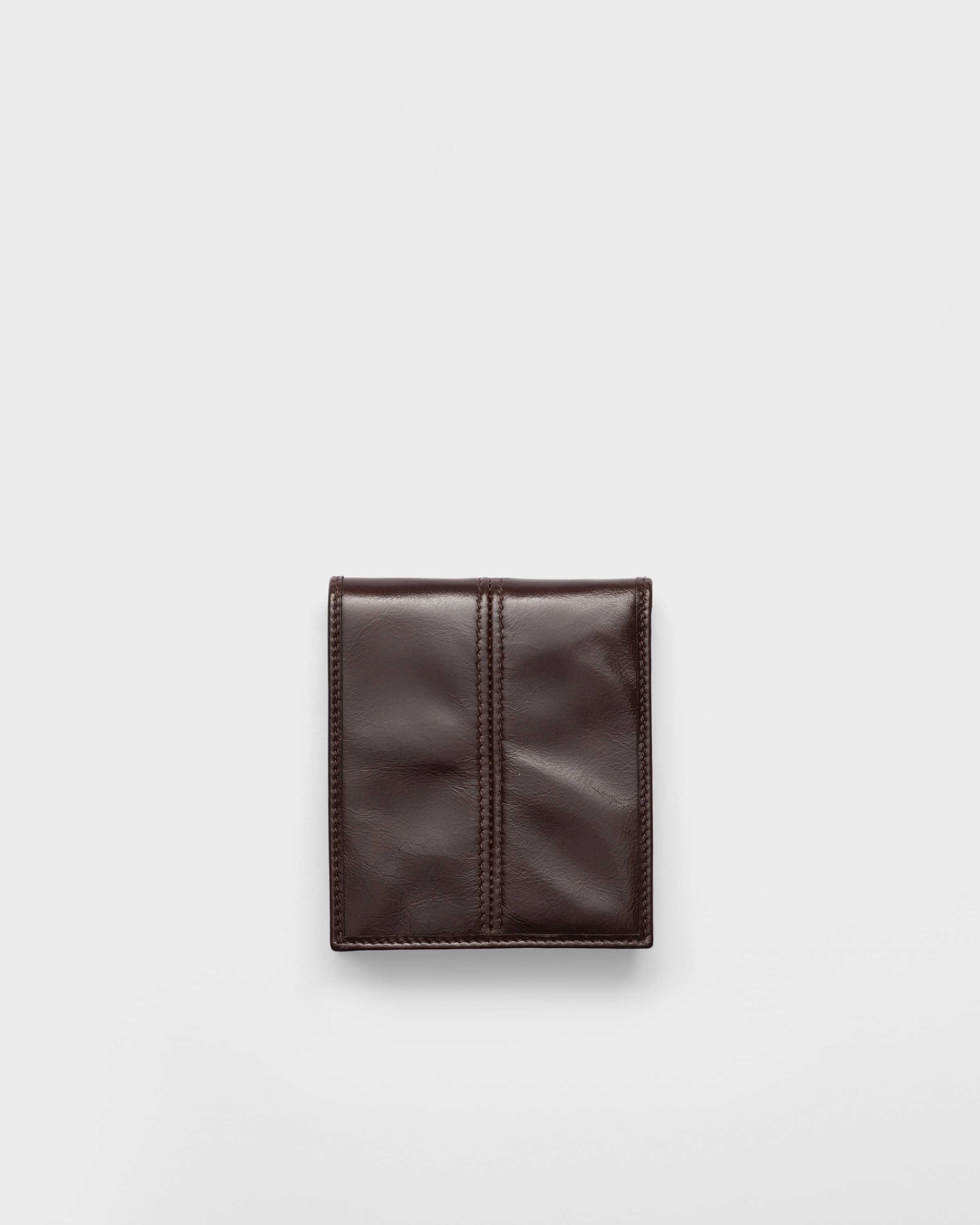 折りたたみ財布 COURONNE Fermoir Middle Wallet (Dark Brown)_RCWEX24641BRD Trifold Leather Wallet - Calliope - Domini Leather