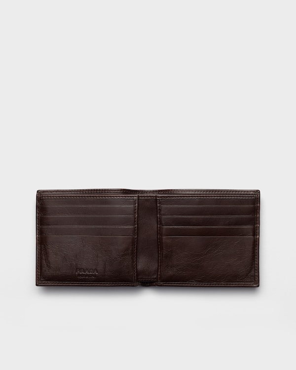 Portefeuille en cuir - Marron Foncé Portefeuille en cuir - Marron Foncé