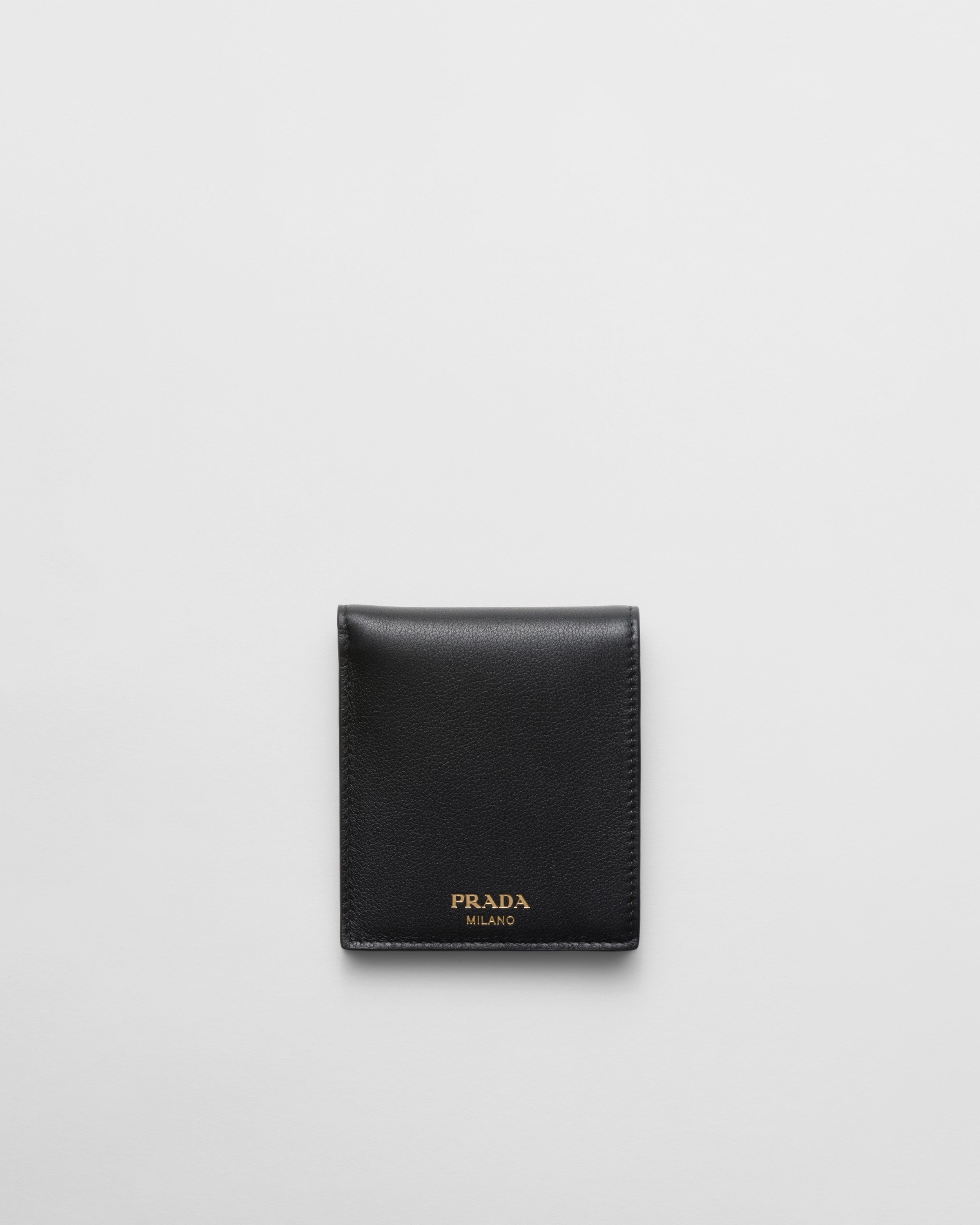 Prada Leather Wallet In Black