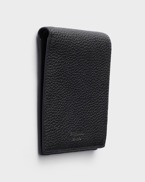 Leather wallet - Black Leather wallet - Black