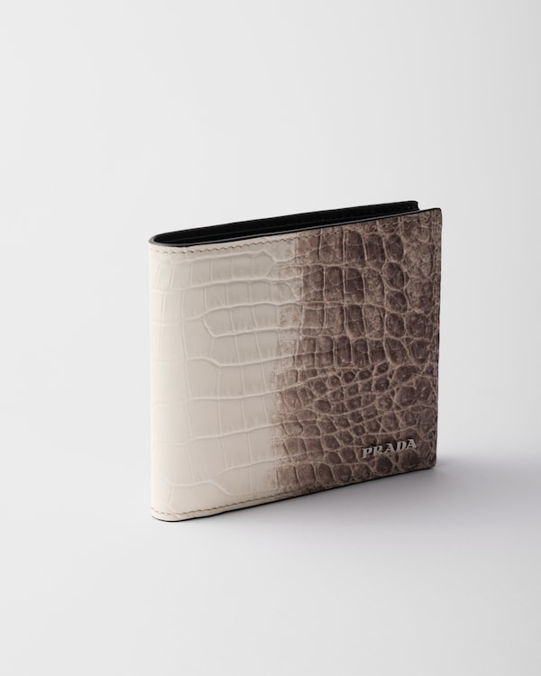 Crocodile leather wallet - White Crocodile leather wallet - White