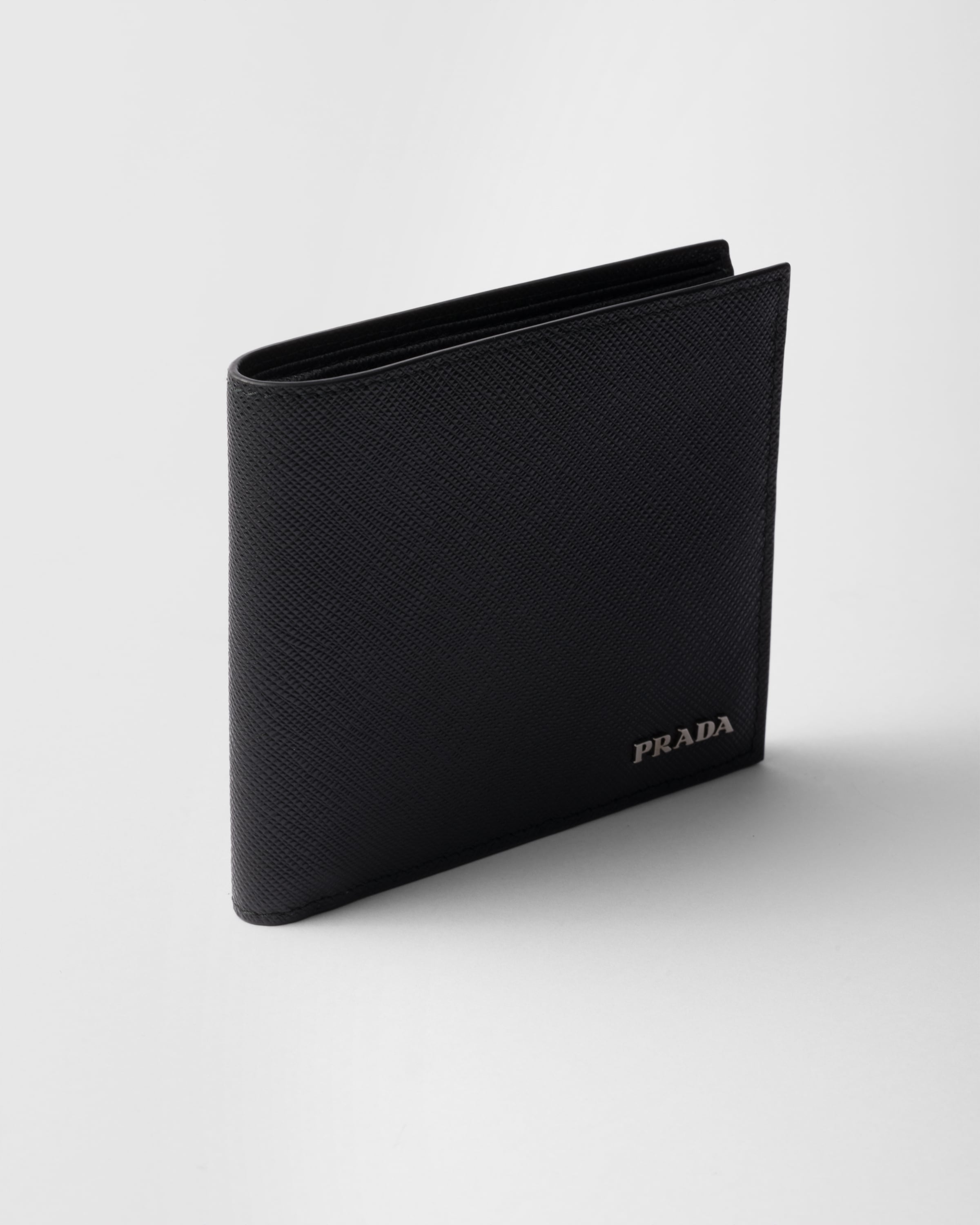 Black Saffiano Leather Wallet | PRADA - United States