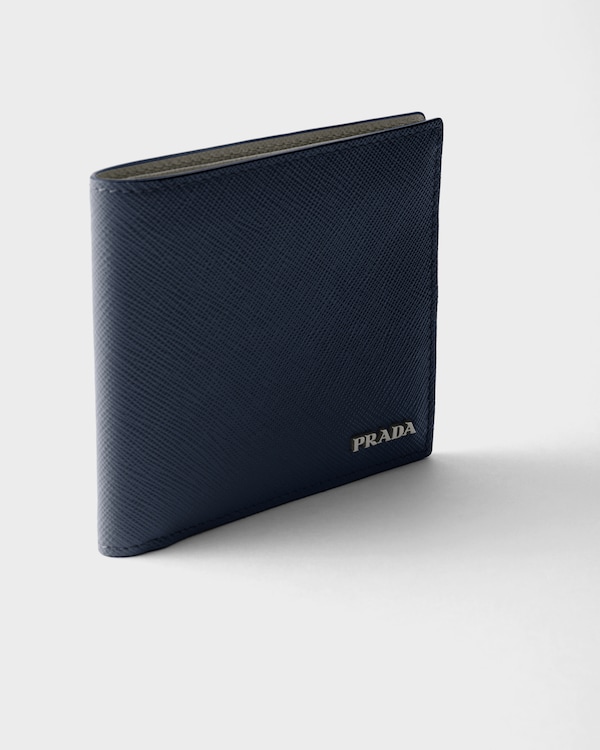 Portefeuille en cuir - Bleu Baltique/Gris Marbre Portefeuille en cuir - Bleu Baltique/Gris Marbre