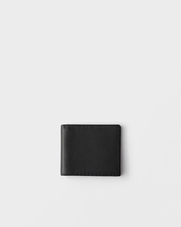Antiqued leather wallet - Black Antiqued leather wallet - Black