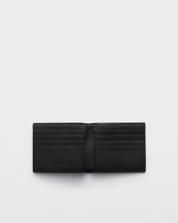 Antiqued leather wallet - Black Antiqued leather wallet - Black