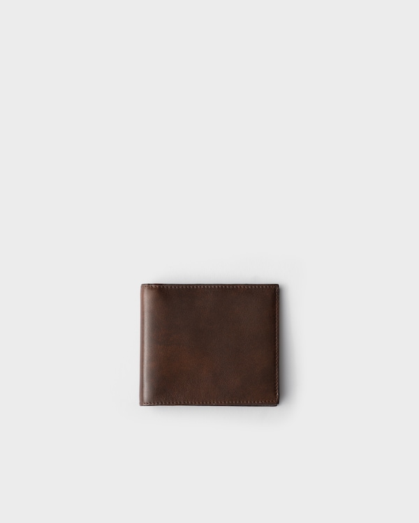 Antiqued leather wallet - Cocoa Brown Antiqued leather wallet - Cocoa Brown