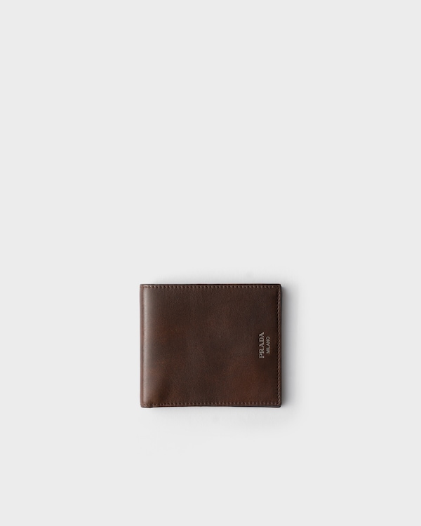 Antiqued leather wallet - Cocoa Brown Antiqued leather wallet - Cocoa Brown