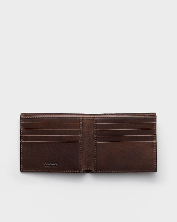 Antiqued leather wallet - Cocoa Brown Antiqued leather wallet - Cocoa Brown