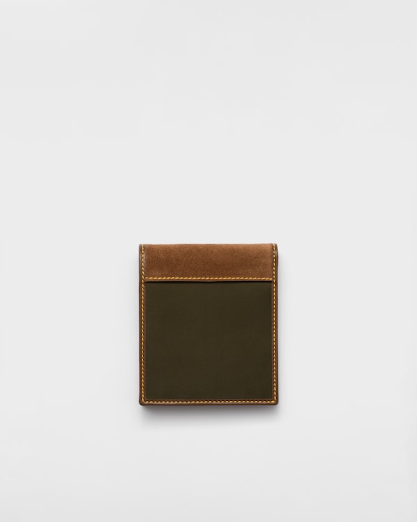 Portefeuille en Re-Nylon et cuir Portefeuille en Re-Nylon et cuir