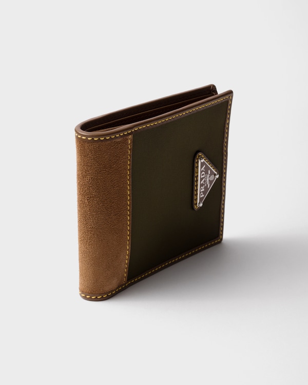 Portefeuille en Re-Nylon et cuir Portefeuille en Re-Nylon et cuir