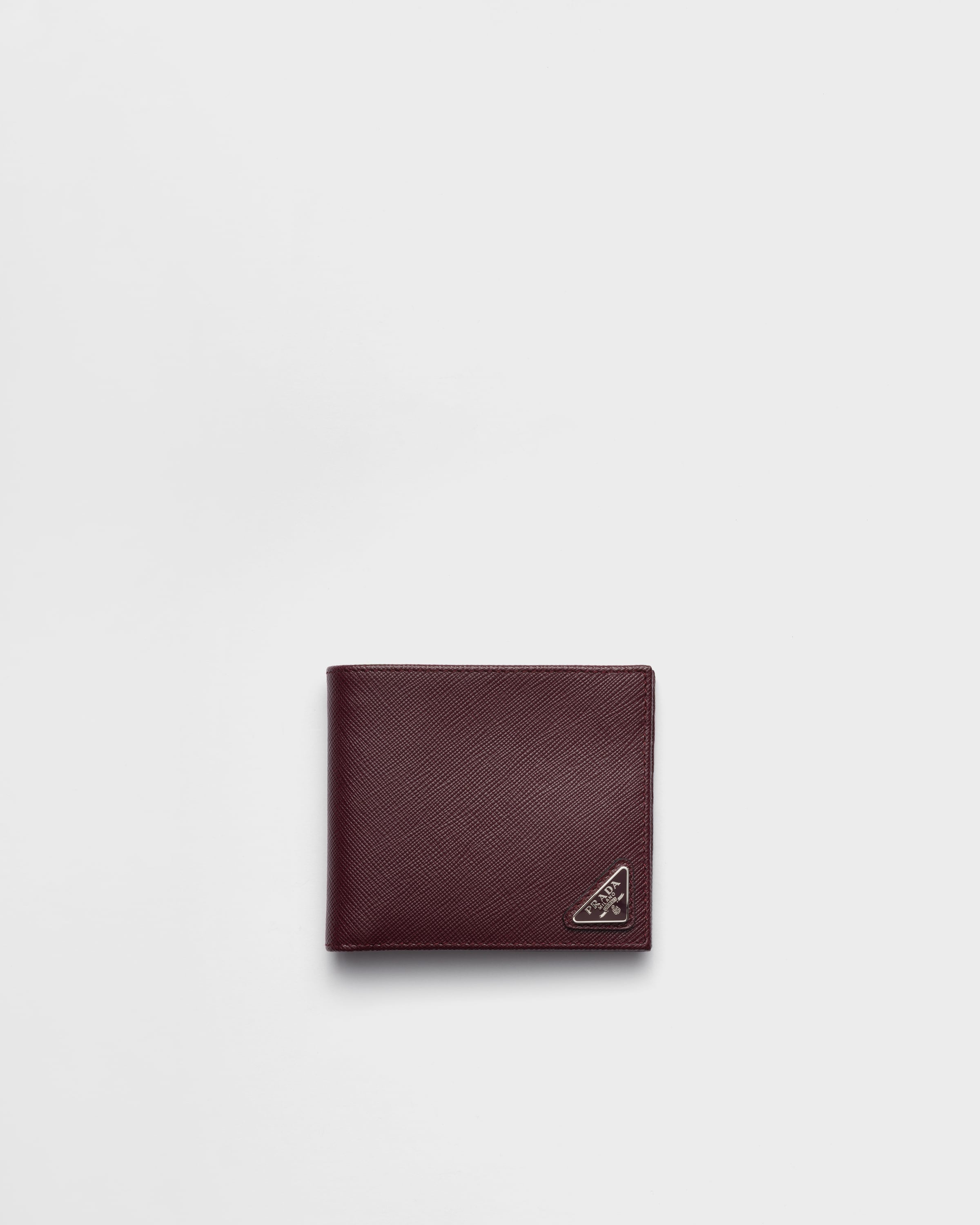 Burgundy Saffiano Leather Wallet | PRADA