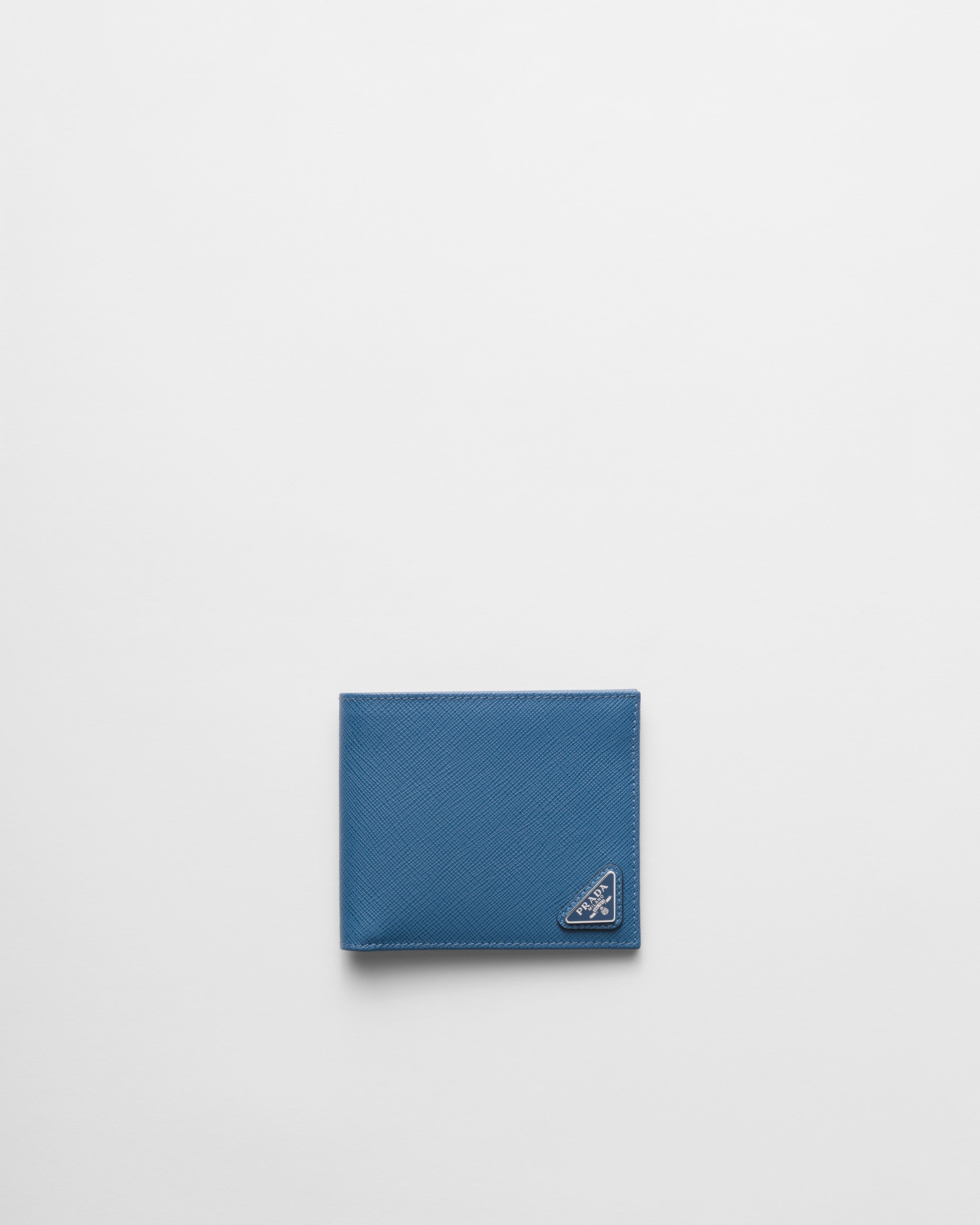 Aviator Blue Saffiano Leather Wallet PRADA