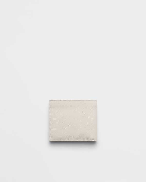 Saffiano Leather Wallet - Chalk White Saffiano Leather Wallet - Chalk White