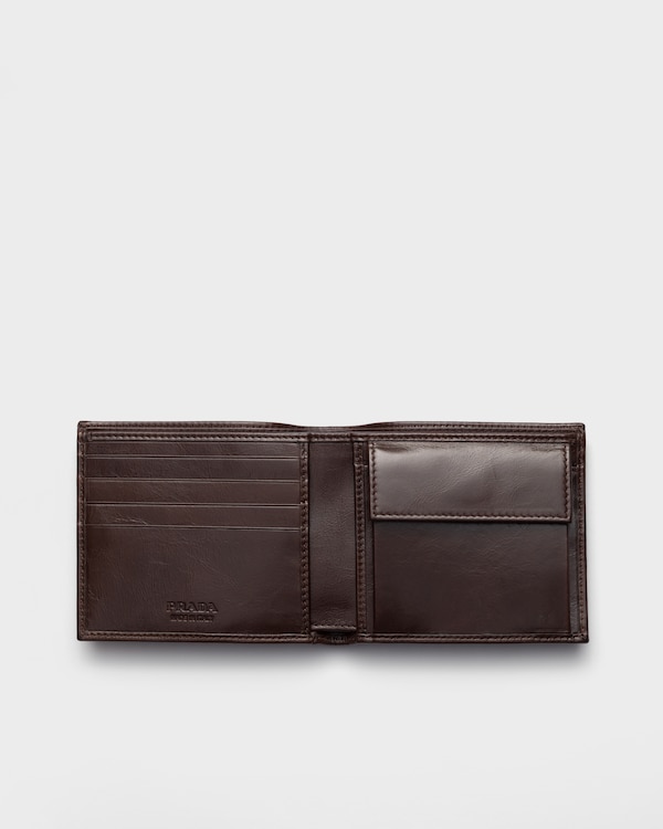 Leather wallet with coin purse - Dark Brown Leather wallet with coin purse - Dark Brown