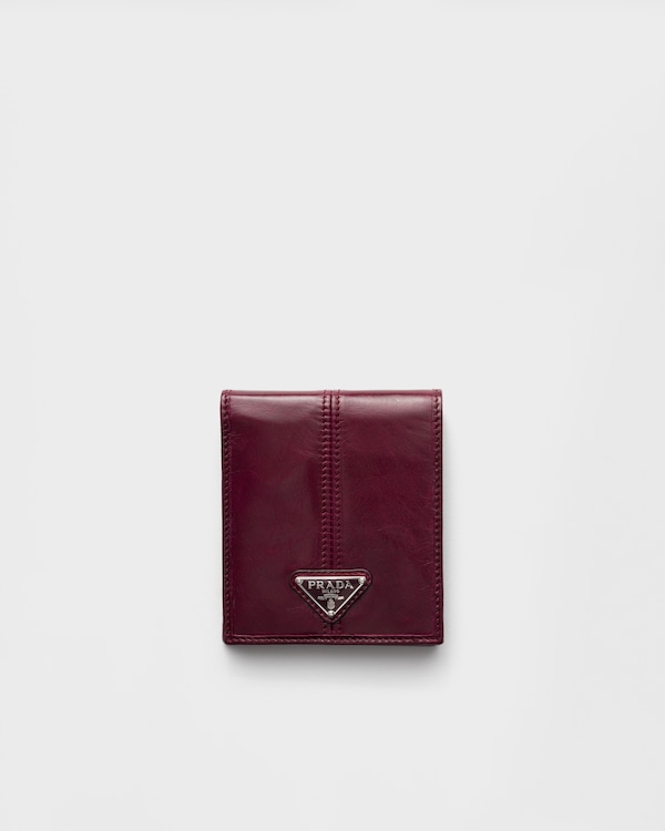 コインパース付きレザーウォレット - バーガンディ コインパース付きレザーウォレット - バーガンディ