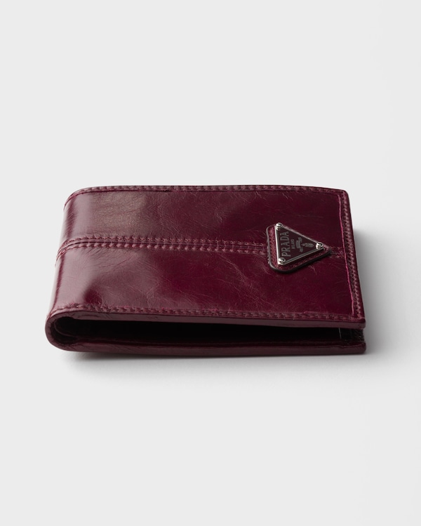 コインパース付きレザーウォレット - バーガンディ コインパース付きレザーウォレット - バーガンディ