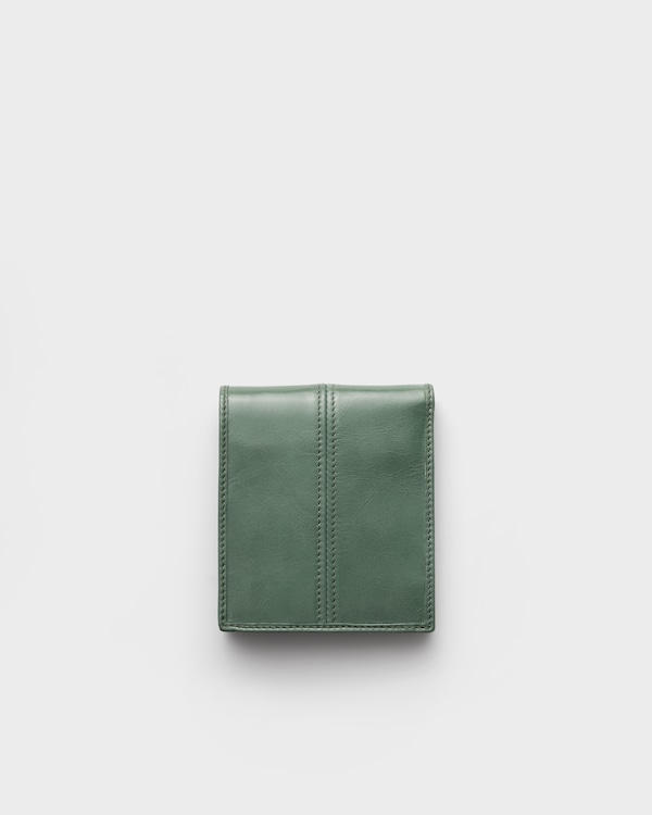 コインパース付きレザーウォレット - セージグリーン コインパース付きレザーウォレット - セージグリーン