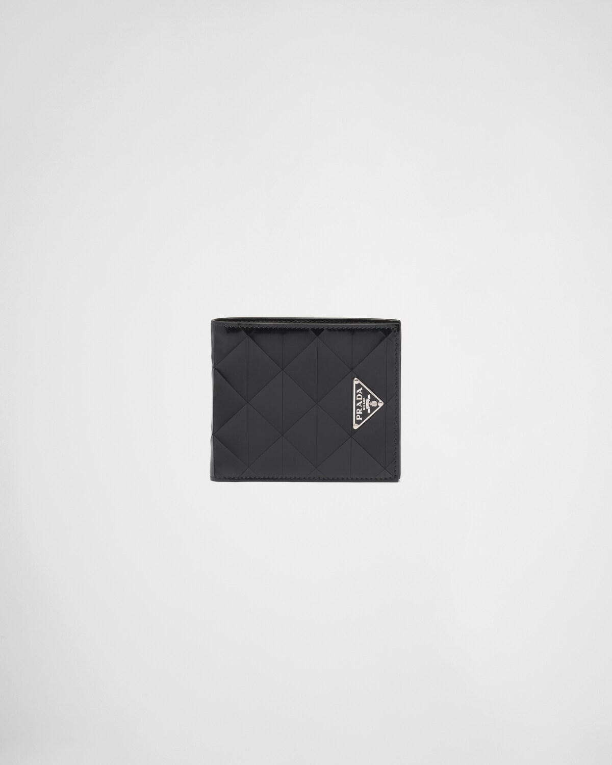 Black Brushed Leather Wallet PRADA