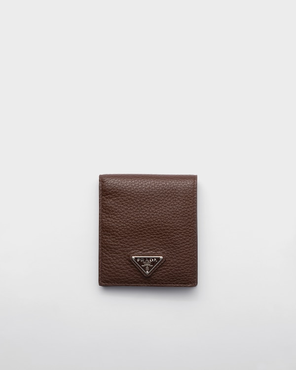 グレーブラウン ヴィッテロダイノレザー 財布 | PRADA