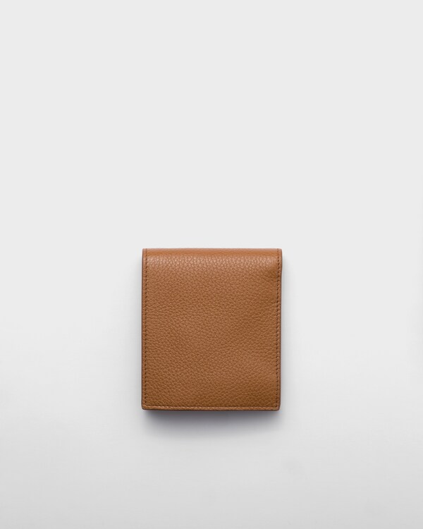 Portafoglio in pelle con portamonete - Cognac Portafoglio in pelle con portamonete - Cognac