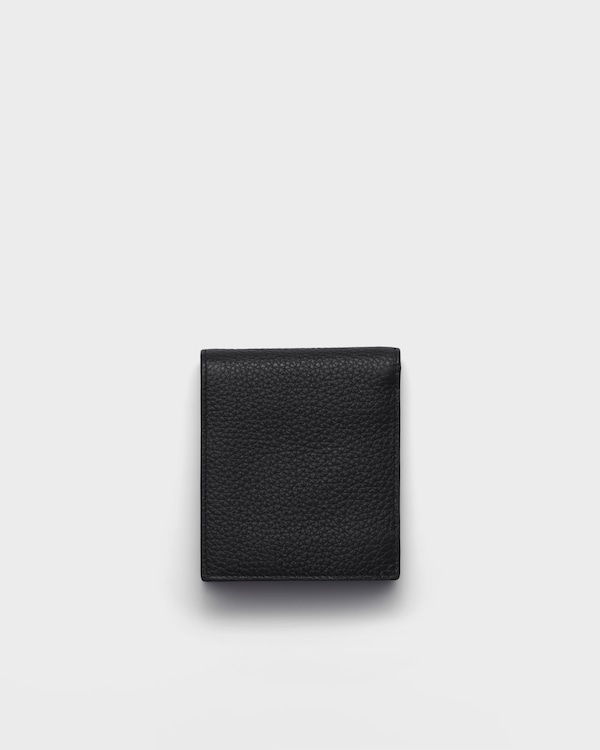 Leather wallet with coin purse - Black/Loden Green Leather wallet with coin purse - Black/Loden Green