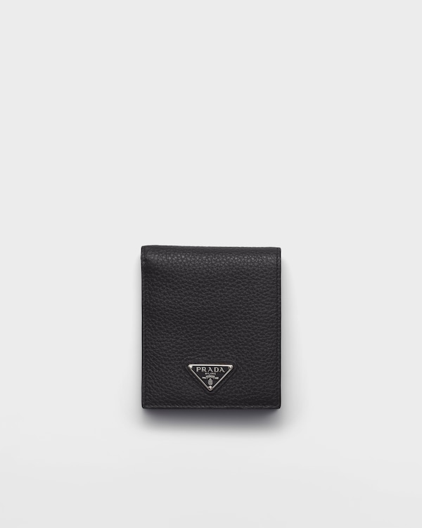 Leather wallet with coin purse - Black/Loden Green Leather wallet with coin purse - Black/Loden Green