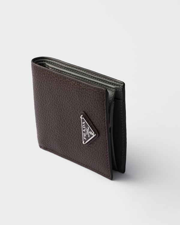 コインパース付きレザーウォレット - コーヒー/マーブル コインパース付きレザーウォレット - コーヒー/マーブル