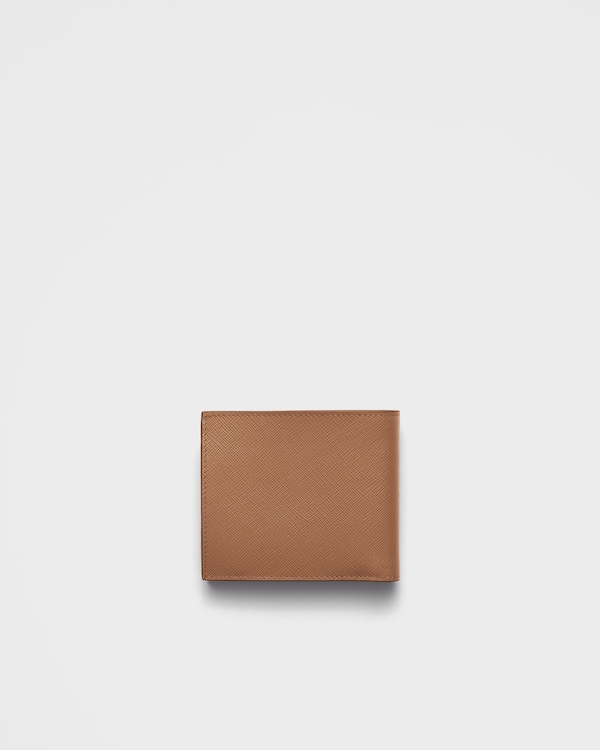 Portafoglio in Saffiano con portamonete - Cuoio/Talco Portafoglio in Saffiano con portamonete - Cuoio/Talco