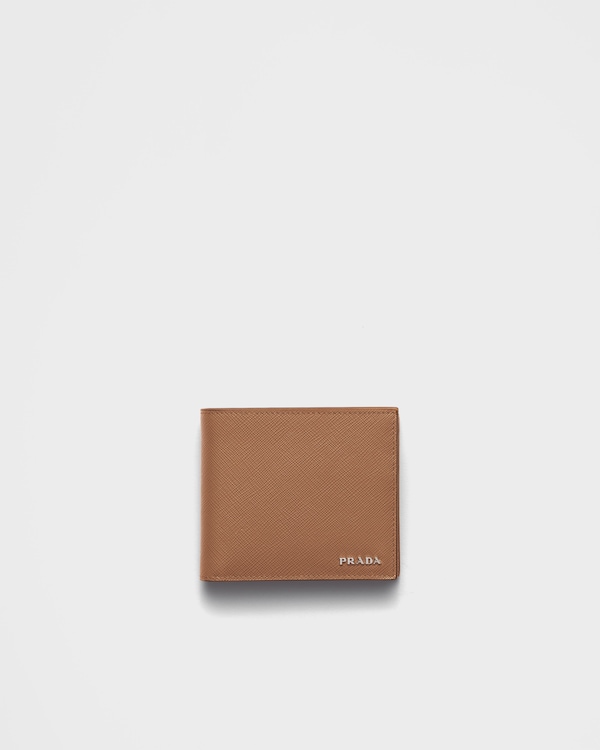 Portafoglio in Saffiano con portamonete - Cuoio/Talco Portafoglio in Saffiano con portamonete - Cuoio/Talco