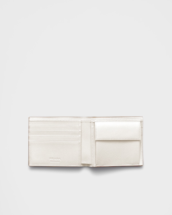 Portafoglio in Saffiano con portamonete - Cuoio/Talco Portafoglio in Saffiano con portamonete - Cuoio/Talco