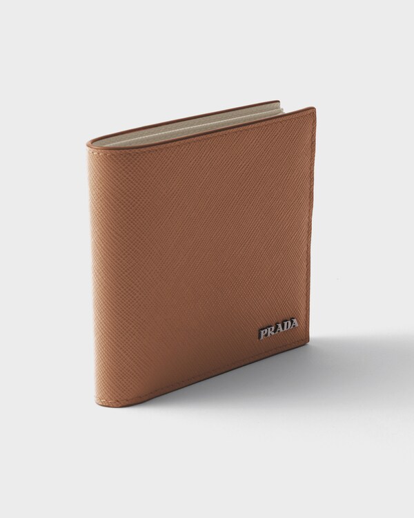 Portafoglio in Saffiano con portamonete - Cuoio/Talco Portafoglio in Saffiano con portamonete - Cuoio/Talco