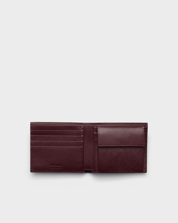 Saffiano leather wallet with coin purse Saffiano leather wallet with coin purse