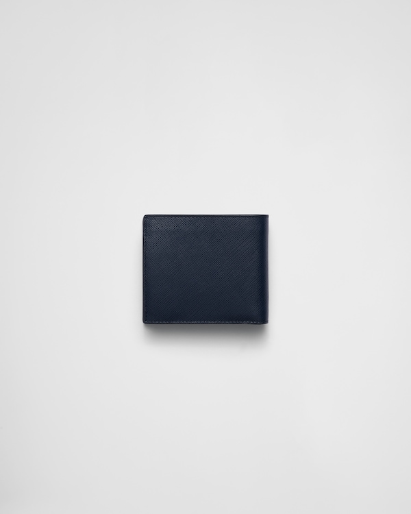 Saffiano leather wallet with coin purse - Baltic Blue/Marble Gray Saffiano leather wallet with coin purse - Baltic Blue/Marble Gray