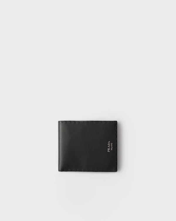 Antiqued leather wallet - Black Antiqued leather wallet - Black