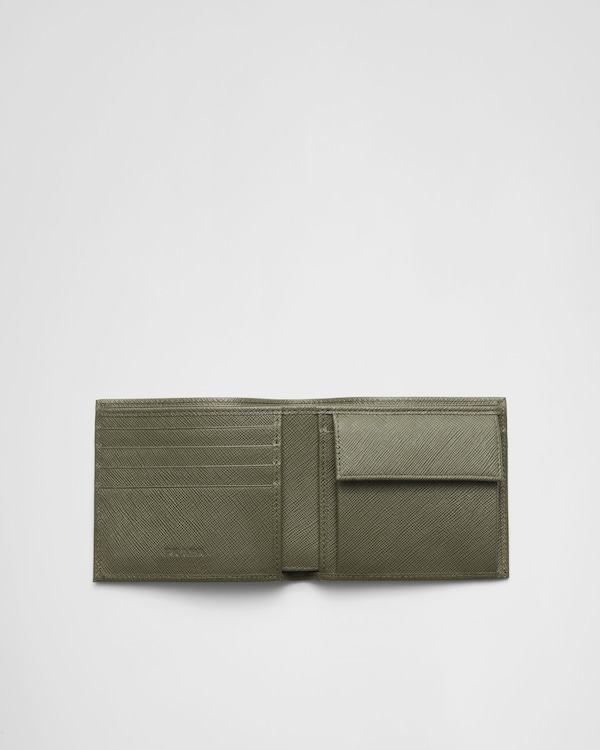 Saffiano Leather Wallet with coin purse - Loden Green Saffiano Leather Wallet with coin purse - Loden Green