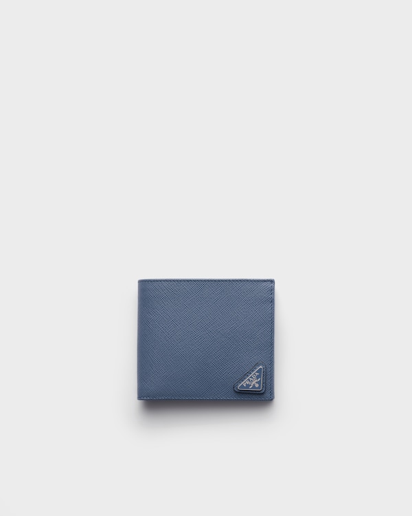 Saffiano Leather Wallet with coin purse - Aviation Blue Saffiano Leather Wallet with coin purse - Aviation Blue
