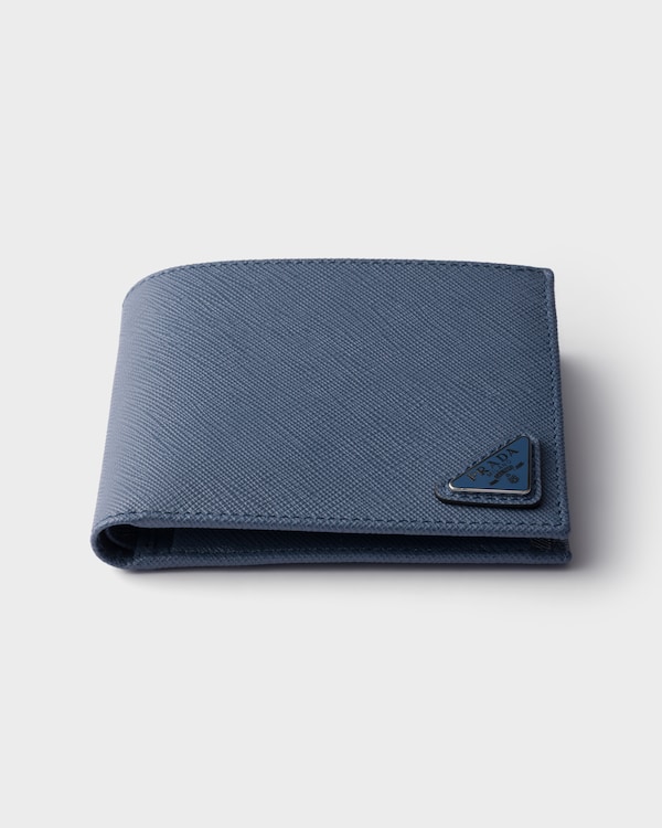 Saffiano Leather Wallet with coin purse - Aviation Blue Saffiano Leather Wallet with coin purse - Aviation Blue
