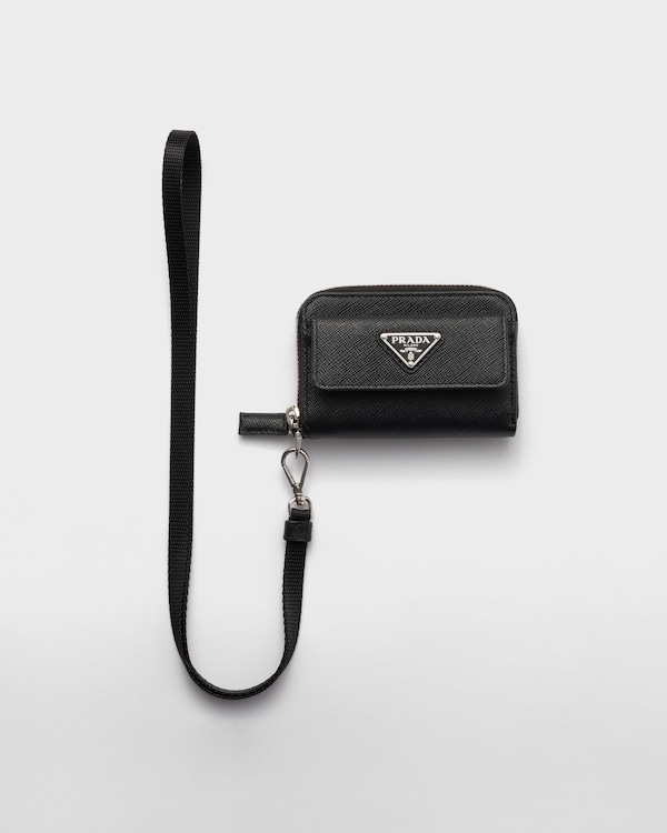 【再入荷】 ブラック サフィアーノレザー PRADA | コインケース 小物