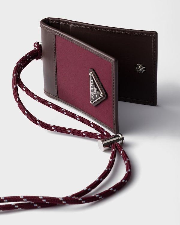 Prada Speedrock Re-Nylon and leather card holder with strap Prada Speedrock Re-Nylon and leather card holder with strap