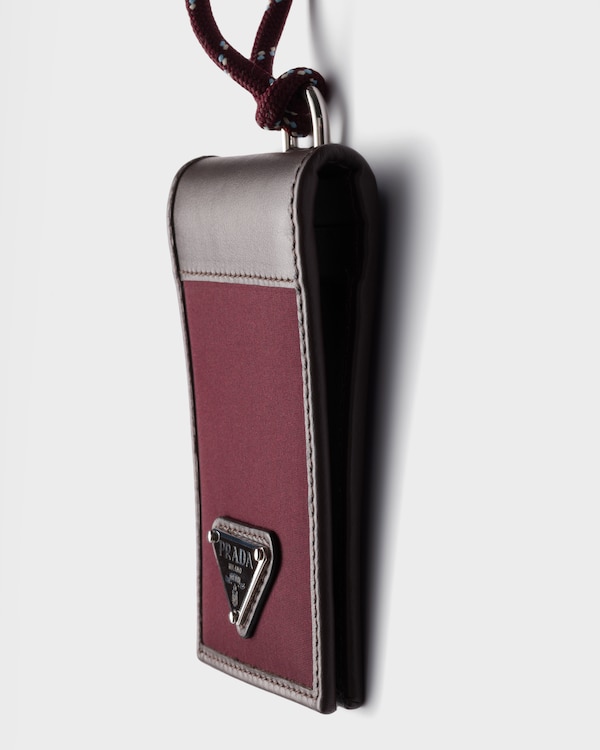 Prada Speedrock Re-Nylon and leather card holder with strap Prada Speedrock Re-Nylon and leather card holder with strap