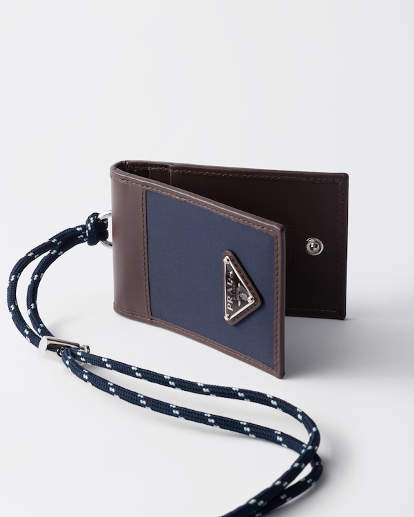 Prada Speedrock Re-Nylon and leather card holder with strap Prada Speedrock Re-Nylon and leather card holder with strap