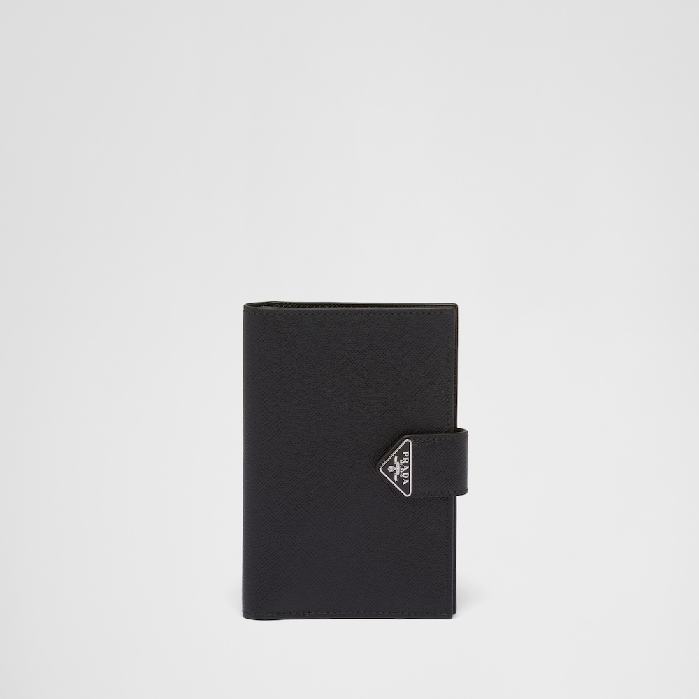 Prada Funda para pasaporte de piel y piel Saffiano 1