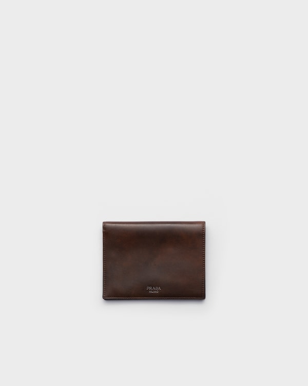 Antiqued leather wallet - Cocoa Brown Antiqued leather wallet - Cocoa Brown