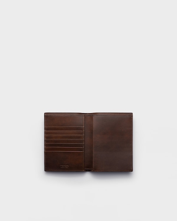 Antiqued leather wallet - Cocoa Brown Antiqued leather wallet - Cocoa Brown