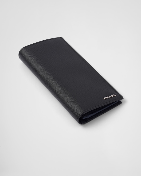 Saffiano leather wallet - Black/Baltic Blue Saffiano leather wallet - Black/Baltic Blue