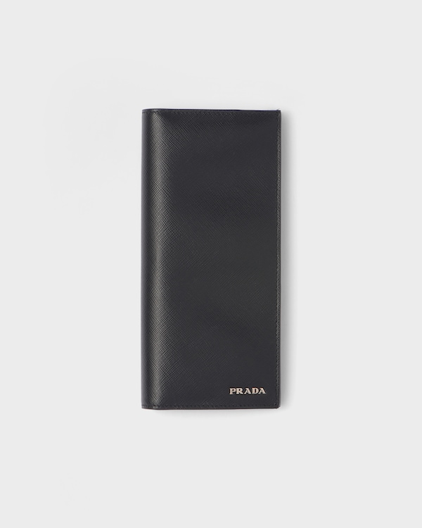 Saffiano leather wallet - Black/Baltic Blue Saffiano leather wallet - Black/Baltic Blue