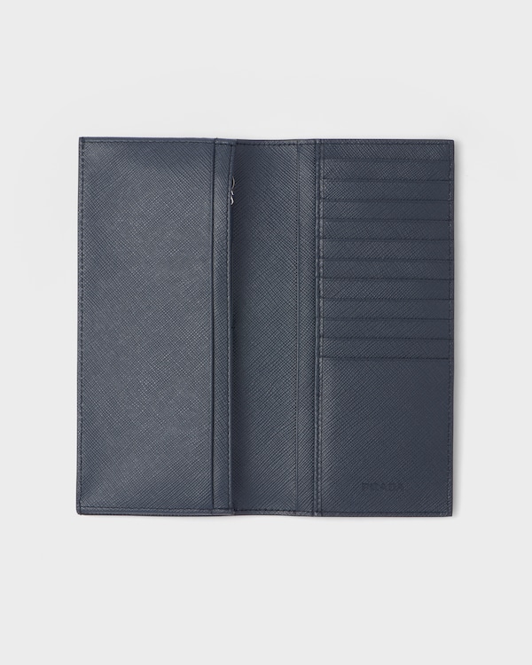 Saffiano leather wallet - Black/Baltic Blue Saffiano leather wallet - Black/Baltic Blue